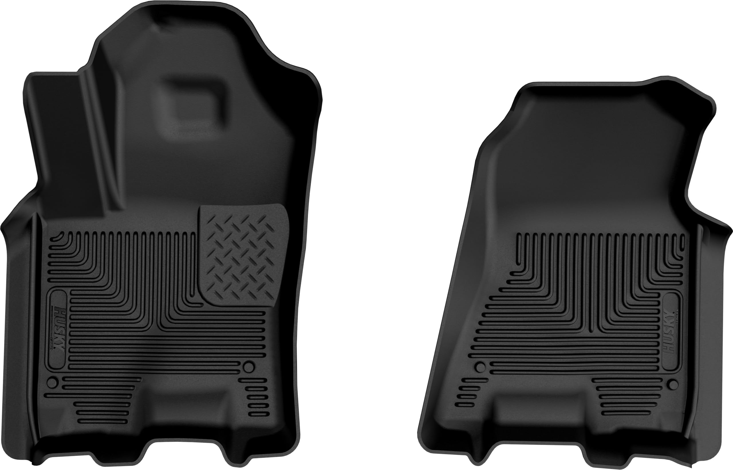Weatherbeater Husky Liners Floor Mats | Fits 2025-2026 Dodge Ram 1500 Crew CAB ONLY & Quad CAB ONLY | Front Row, 2-pc Black - 18921