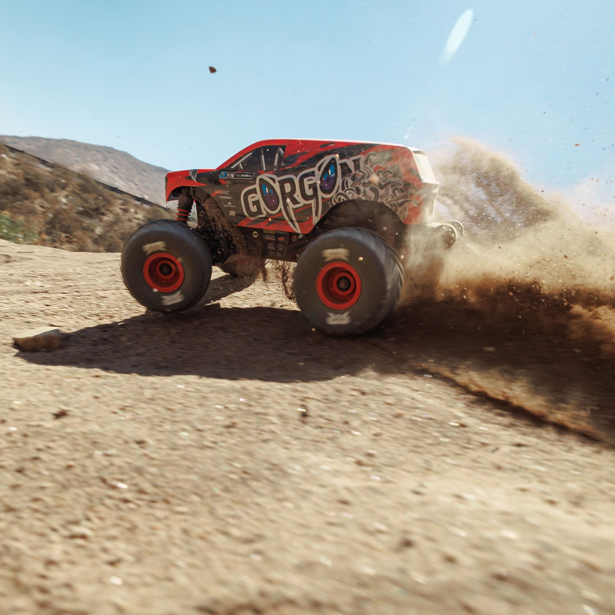 ARRMA 1/16 Gorgon GROM RC Truck 4X4 RTR Brushed Monster Truck (Battery & Charger Included), Red, ARA2130T2