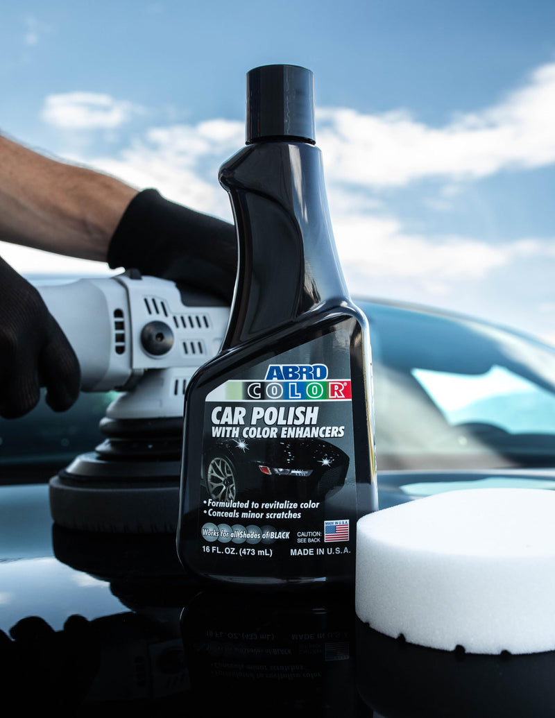 ABRO Car Polish Black: Scratch Remover for Vehicles and Paint Scratch Repair Restorer Wax, Polishing Compound for Car Detailing, Paint Scratch Repair for Vehicles, Scratch Remover 16oz.