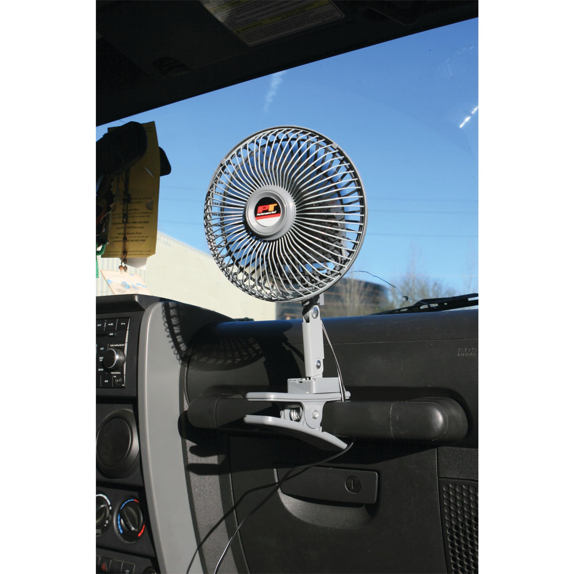 6-Inch Performance Tool W1658 Oscillating Fan (12v w/clamp) - Ideal for Cars, Trucks, RVs, Boats, and More to Keep You Cool and Comfortable On The Go