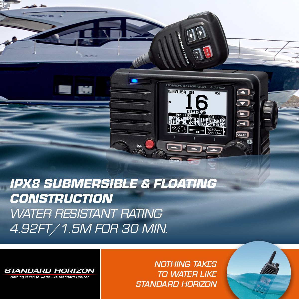 GX6000 STANDARD HORIZON 25W Commercial Grade Fixed Mount VHF, 5