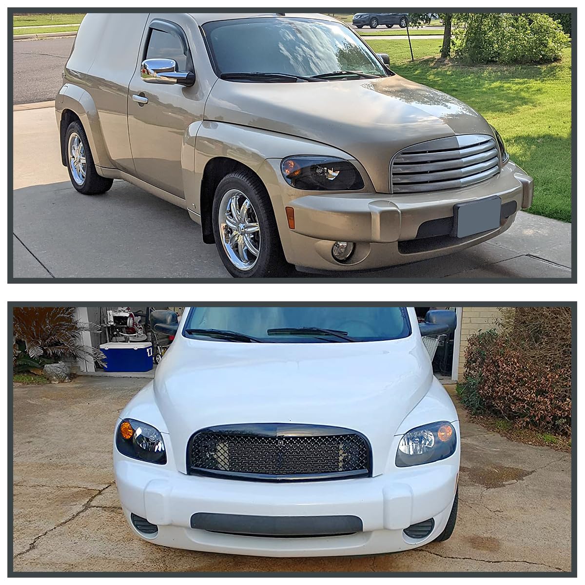 Black Headlights SPEC-D TUNING Compatible with 2006-2011 Chevy HHR, Left + Right Pair Headlamp Assembly