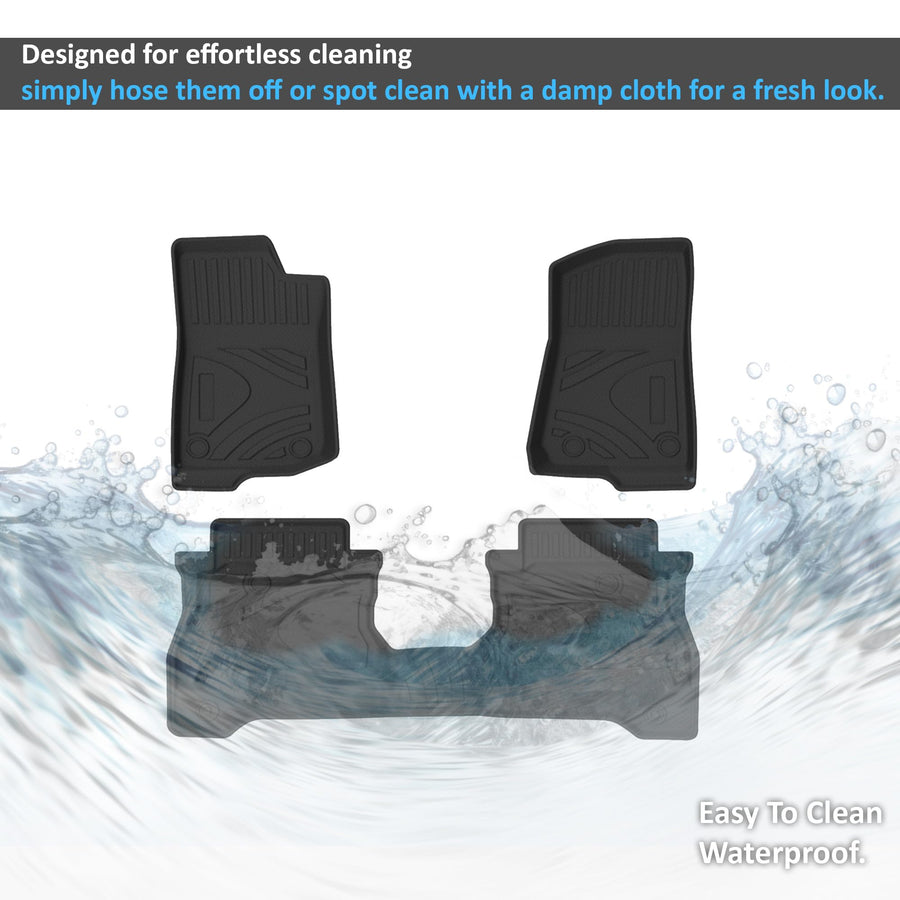 TOTALINER Black Horse Heavy Duty Floor Mat Anti-Skid Black 1.37'' Thickness Compatible with 2020-2024 Jeep Gladiator-FMJGA20