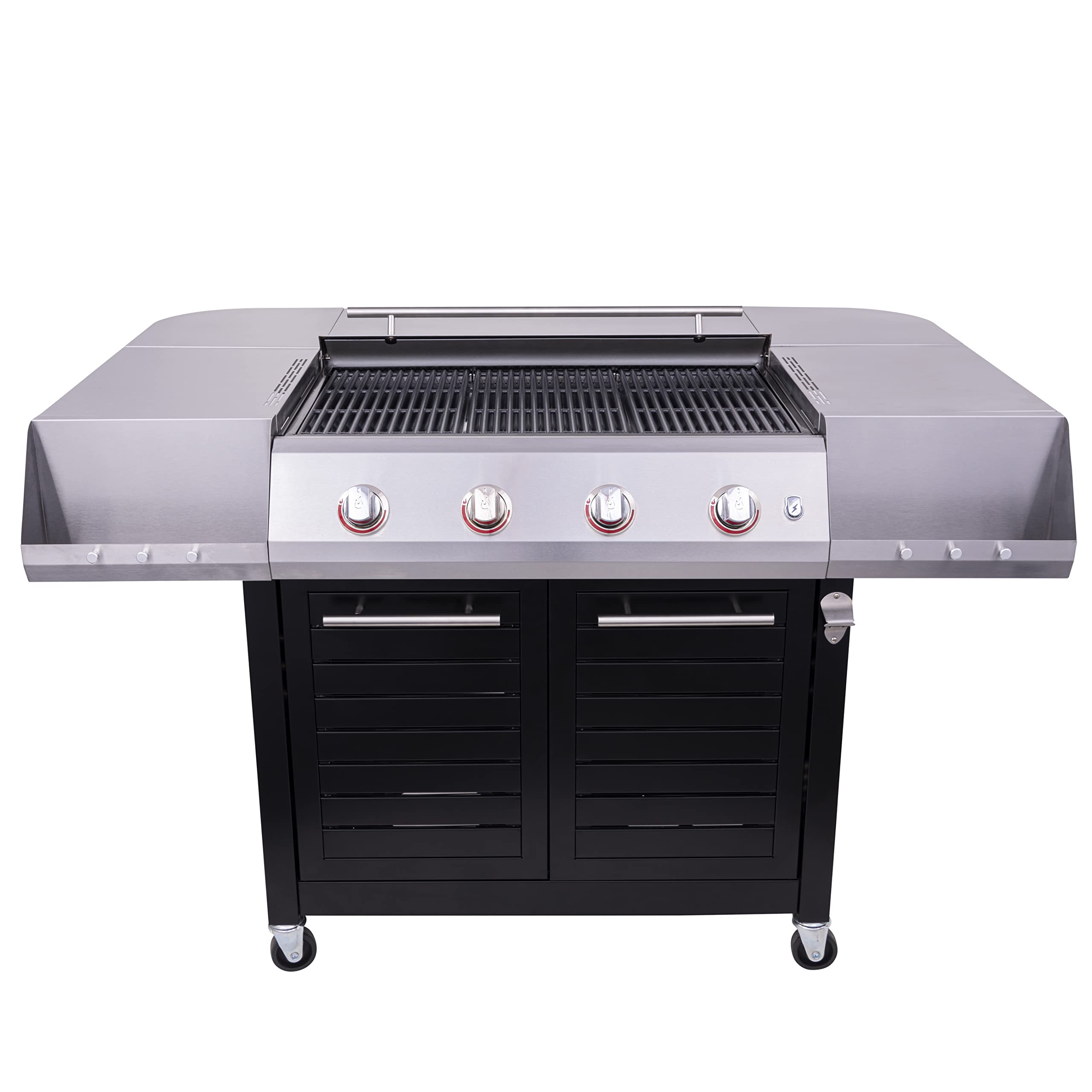4-Burner Char-Broil® Vibe Amplifire™ Infrared Cooking Technology Propane Gas Stainless Steel Griddle & Grill Combo - 463285022