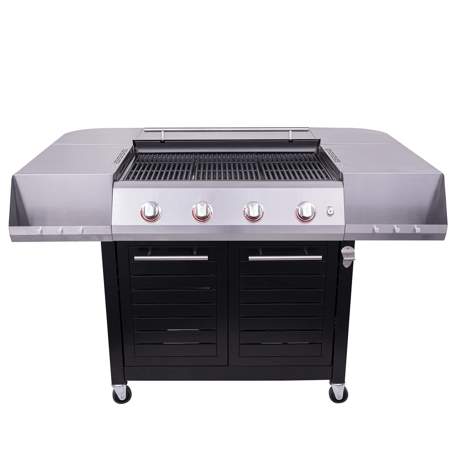 4-Burner Char-Broil® Vibe Amplifire™ Infrared Cooking Technology Propane Gas Stainless Steel Griddle & Grill Combo - 463285022