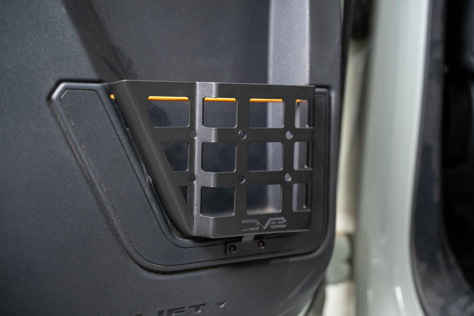 Rear Door Pocket Molle Panels DV8 Offroad for The 2021-2025 Ford Bronco 4-Door | Includes Rear Driver & Passenger Side Panels | Increased Door Pocket Storage | Uniquely Shaped to Fit a Water Bottle