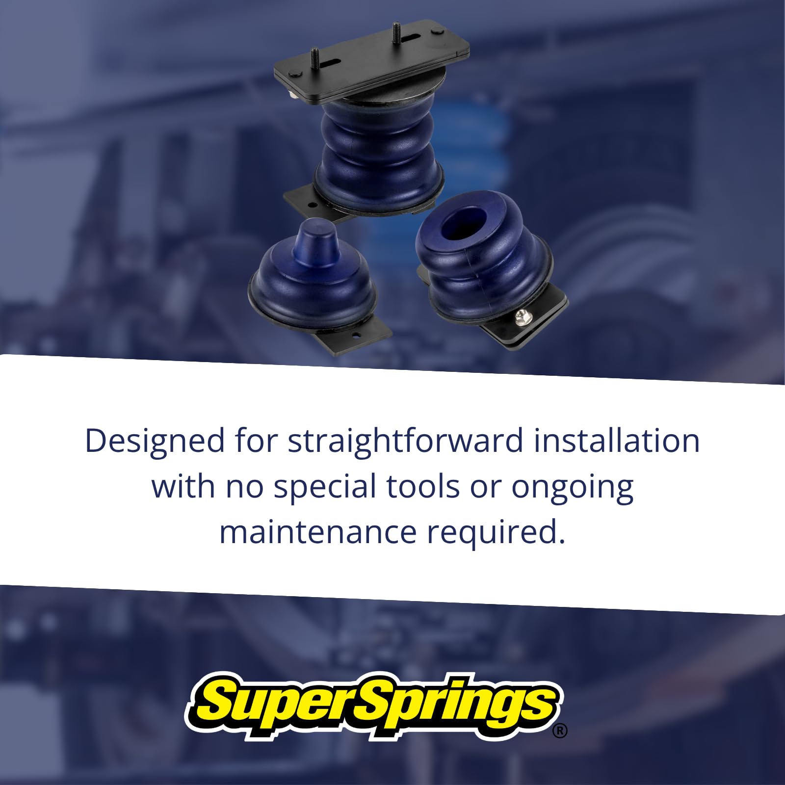 SuperSprings Left and Right Rear SSR-315-40-2 Blue SumoSprings fits 2014 2023 Ram 2500 4x4 | Reduces Rear End Sag, Decreases Vibration & Stabilizes Sway