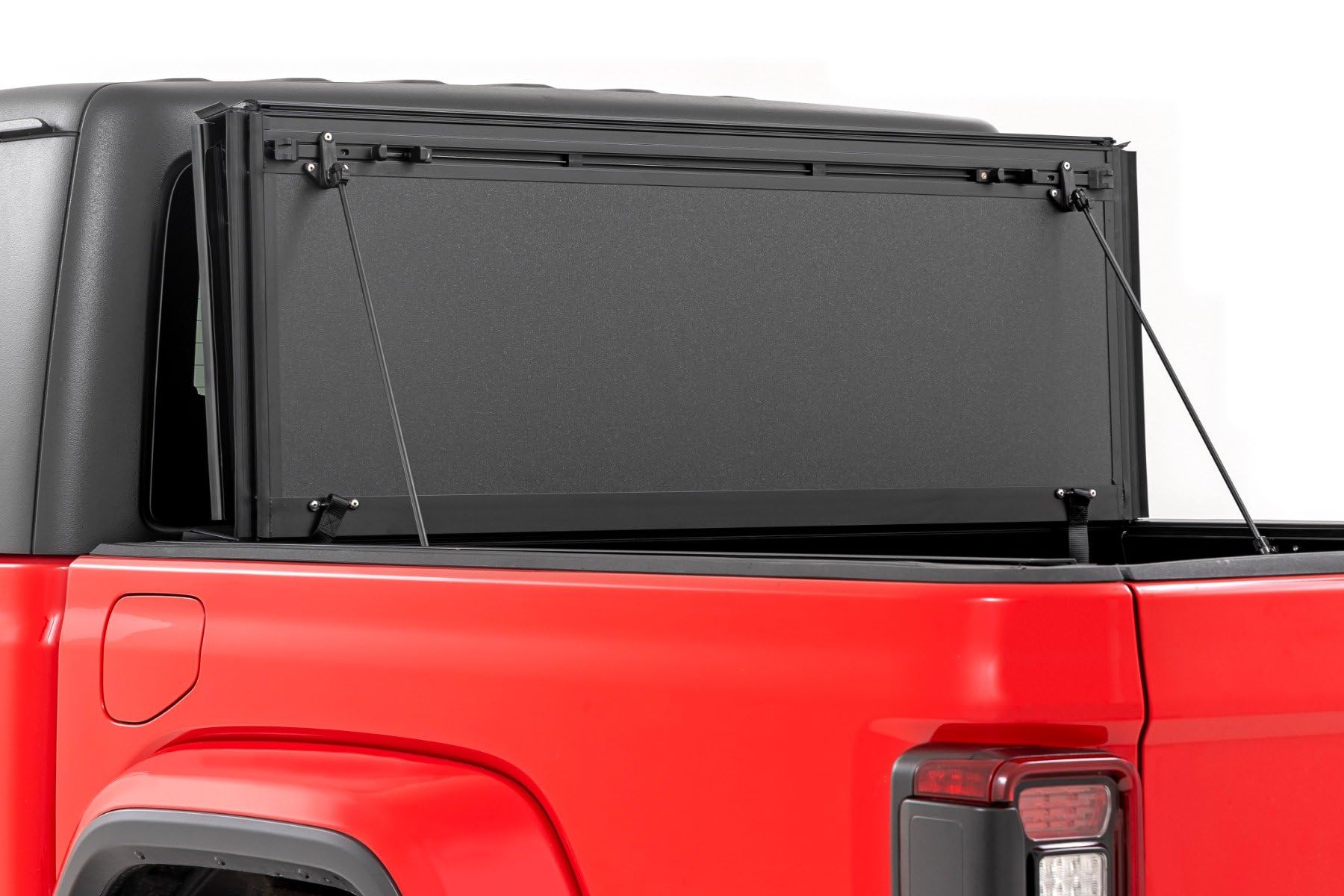 Rough Country Hard Tri-Fold Truck Bed Cover, Truck Tonneau Covers Flip Up for Jeep Gladiator JT (2020-2024) - 5ft Jeep Gladiator Bed Cover, Tonneau Cover - 49620500