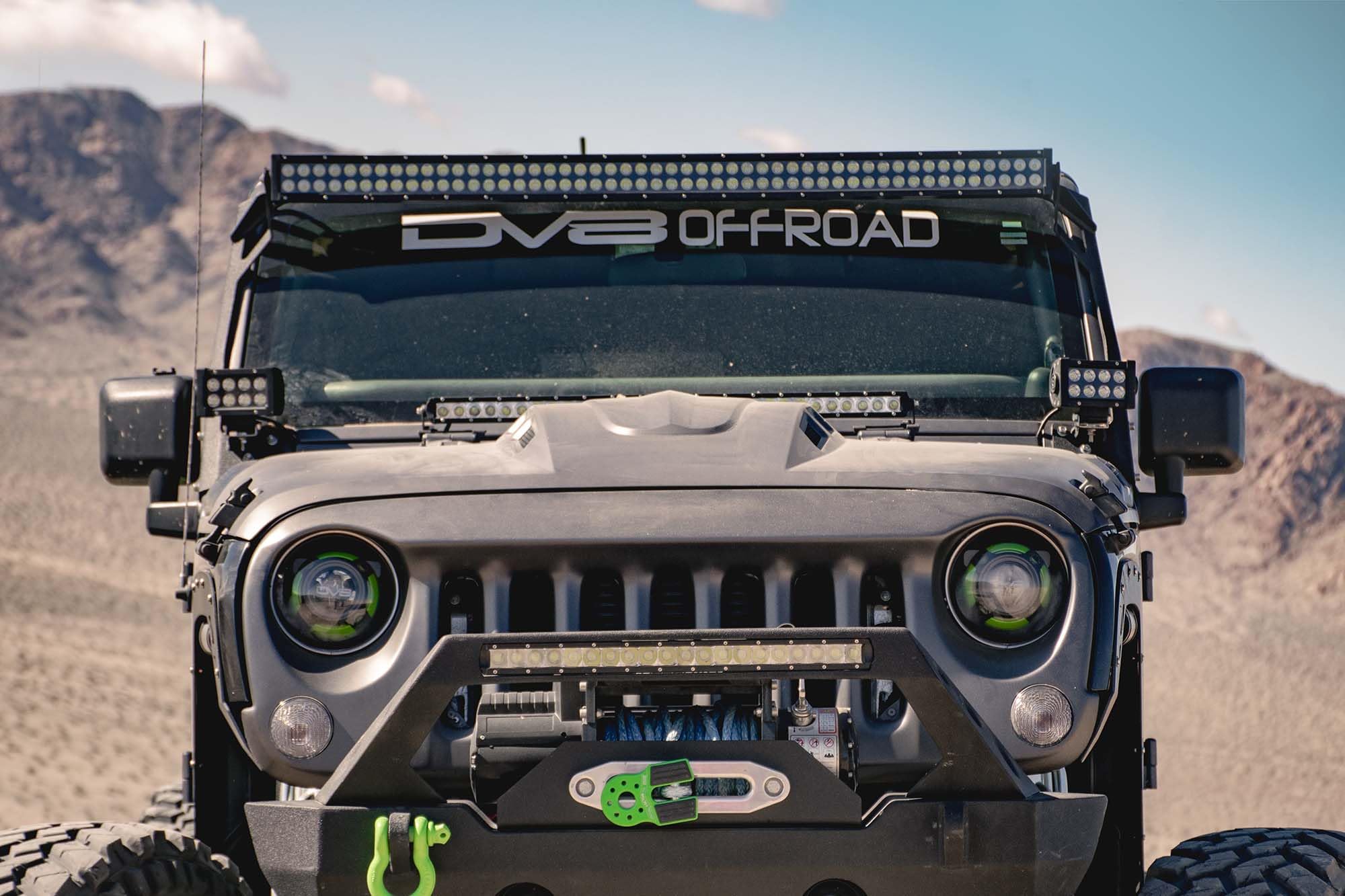 DV8 Offroad Heat Dispersion Hood fits Jeep Wrangler JK 2007-2018 | Raised and Vented Center Cowl | Dual-vented for Maximum Air Flow | Under-hood Insulation Included