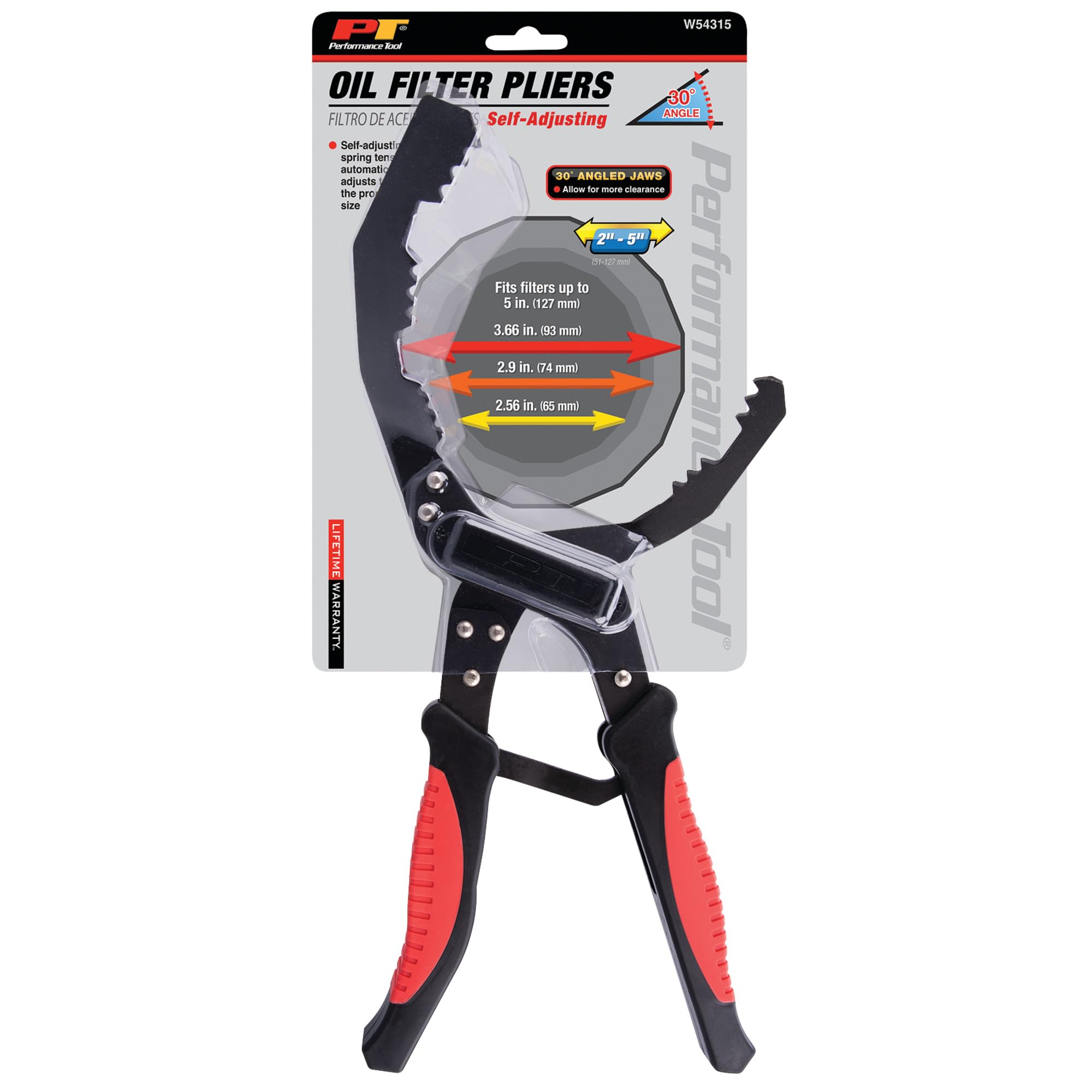 Angled Performance Tool Self-Adjusting Filter Pliers - W54315