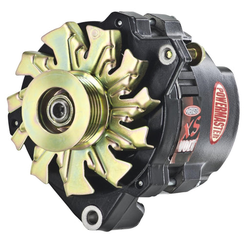 Alt GM CS130 Powermaster Black 140A XS Volt™ 6 grv Pulley Offset Right MTG