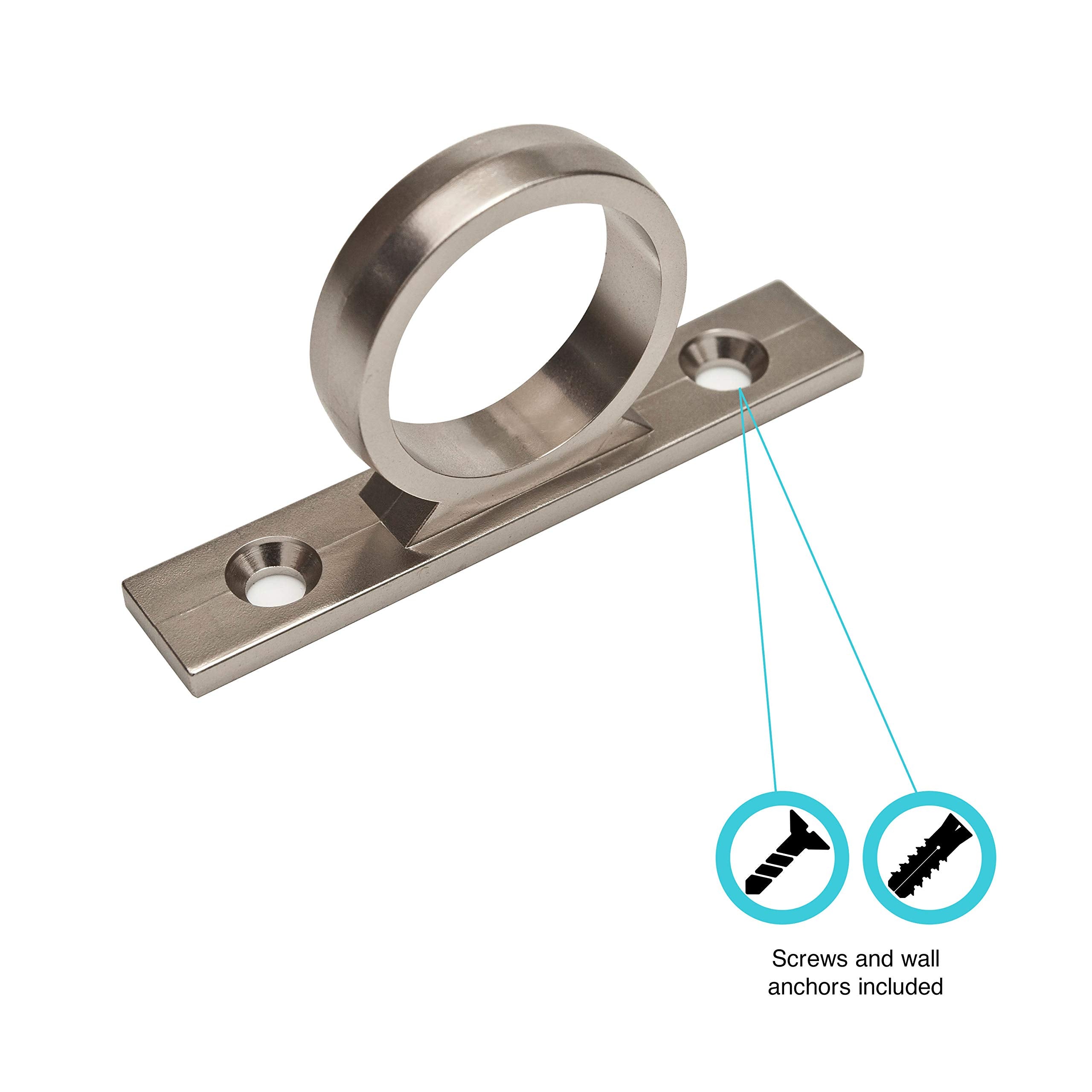 Dura Faucet RV Shower Hose Guide Ring DF-SA155-SN - Mounting Screws Included (Brushed Satin Nickel)