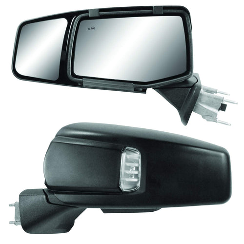 K SOURCE 80930 Snap & Zap Custom Fit Towing Mirror for 2019-2024 Silverado 1500, Sierra 1500, Patented