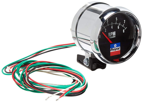 Auto Meter 3-3/4" Tachometer, 8,000 RPM, Pedestal, Short Sweep, Mopar Classic (880789)