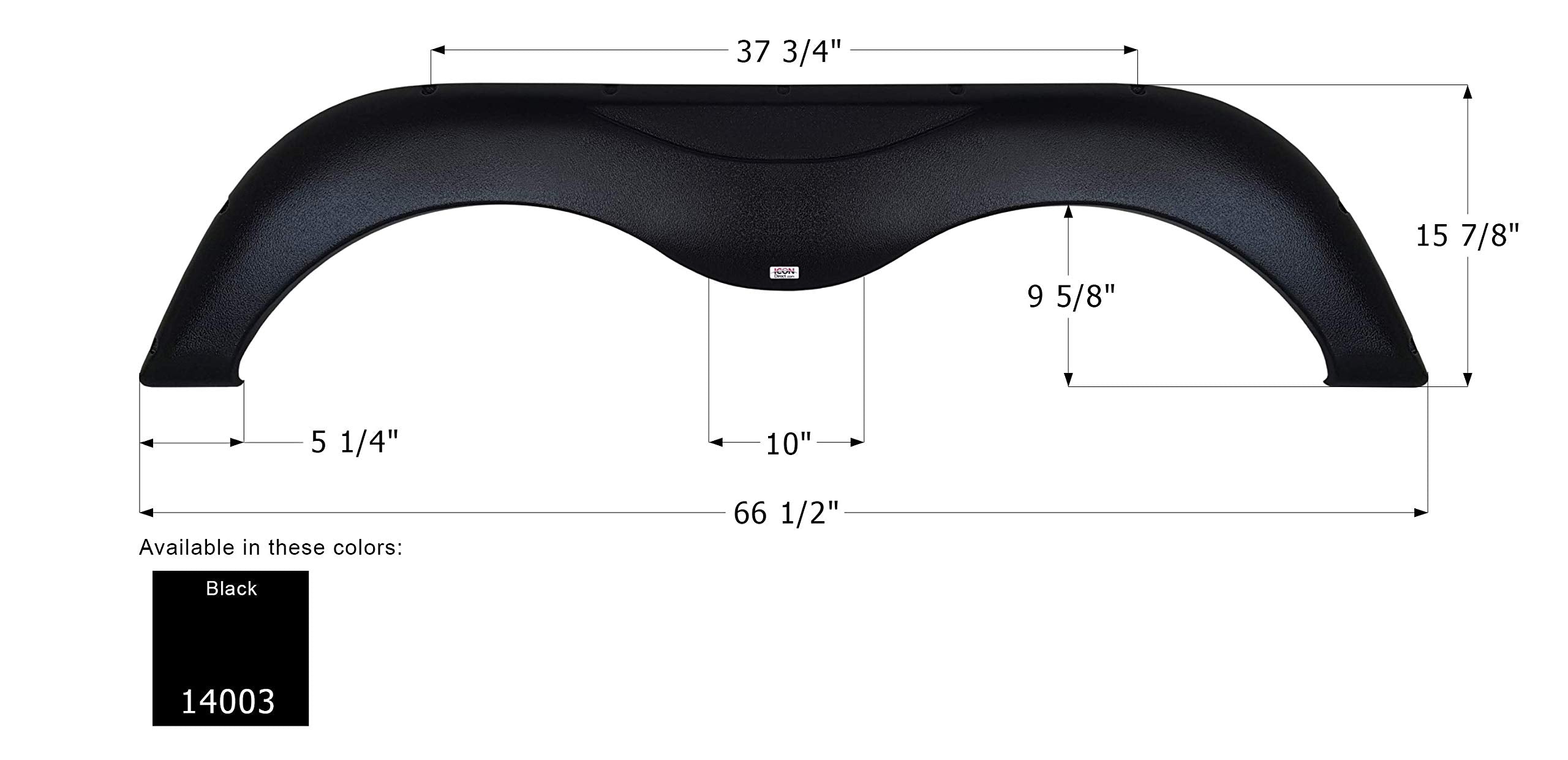 Fender Skirt ICON, Tandem, Skyline, FS4003, Black