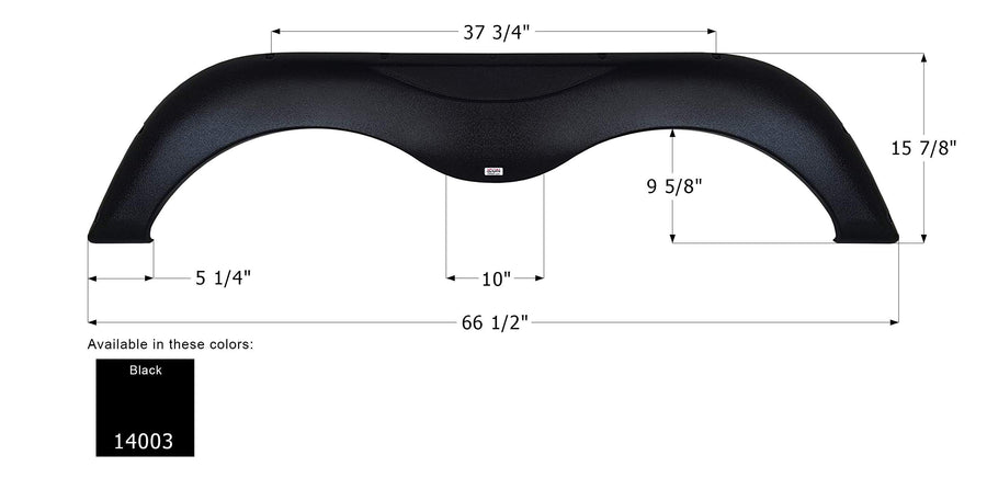 Fender Skirt ICON, Tandem, Skyline, FS4003, Black