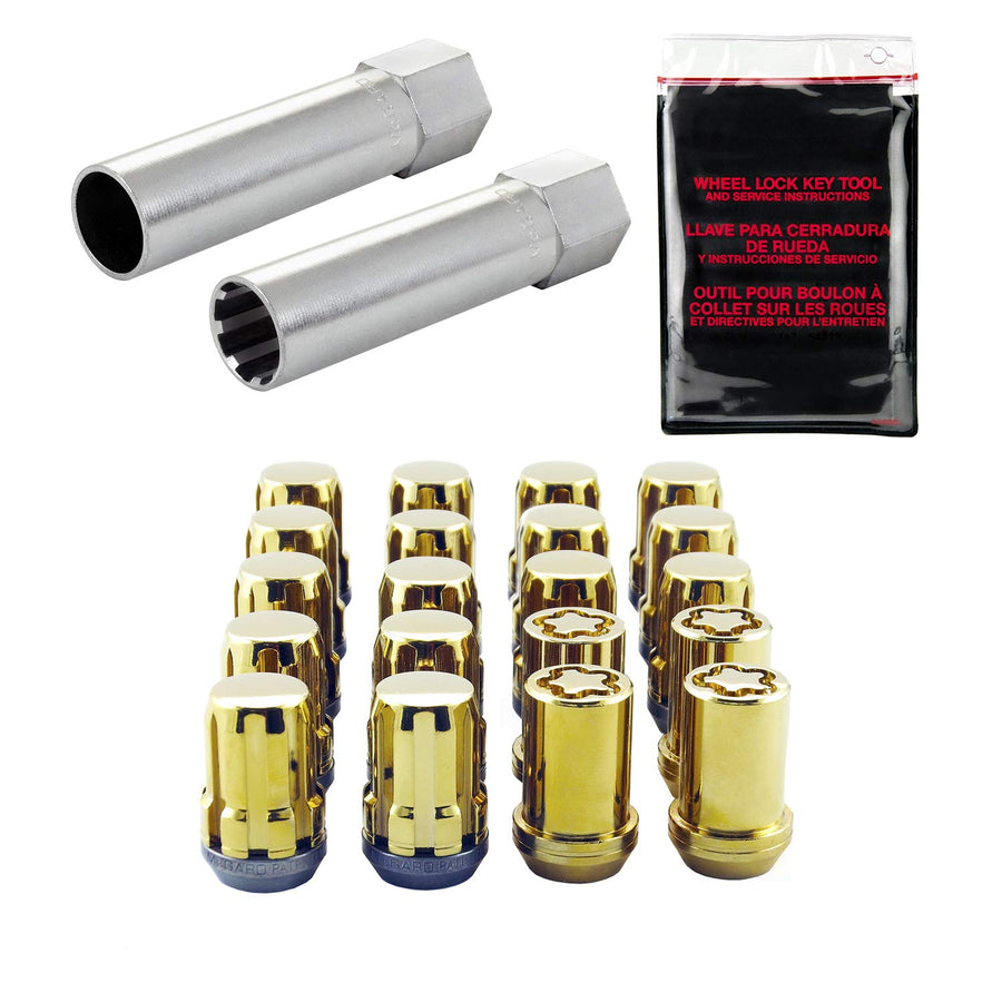 SplineDrive McGard 65557GD Chrome/Gold Wheel Installation Kit (M12 x 1.5 Thread Size) - for 5 Lug Wheels