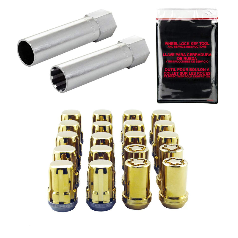 SplineDrive McGard 65557GD Chrome/Gold Wheel Installation Kit (M12 x 1.5 Thread Size) - for 5 Lug Wheels