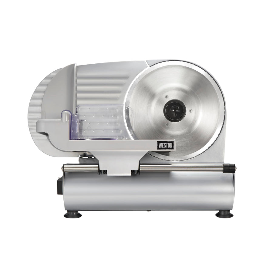 Electric Weston Meat Cutting Machine, Deli & Food Slicer, Adjustable Slice Thickness, Non-Slip Suction Feet, Removable 9” Stainless Steel Blade, Easy to Clean