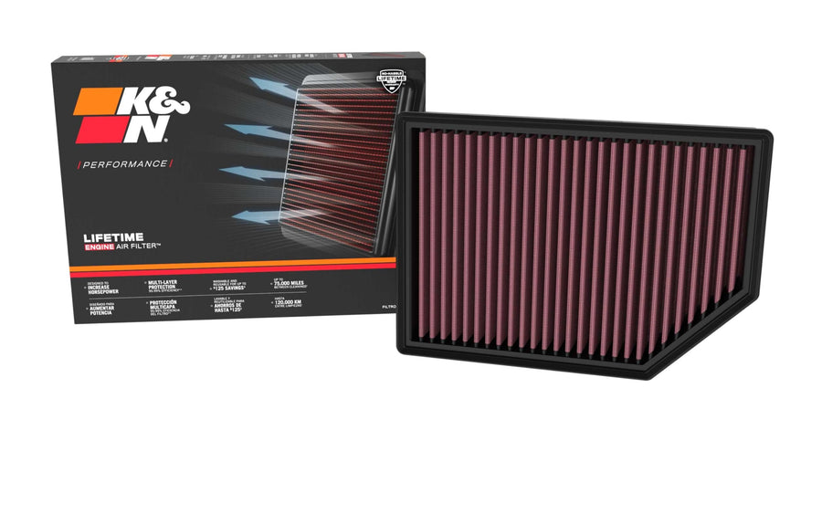 Replacement K&N Air Filter compatible with Jeep (Grand) Wagoneer 3.0/5.7/6.4L 2022- (33-5125)