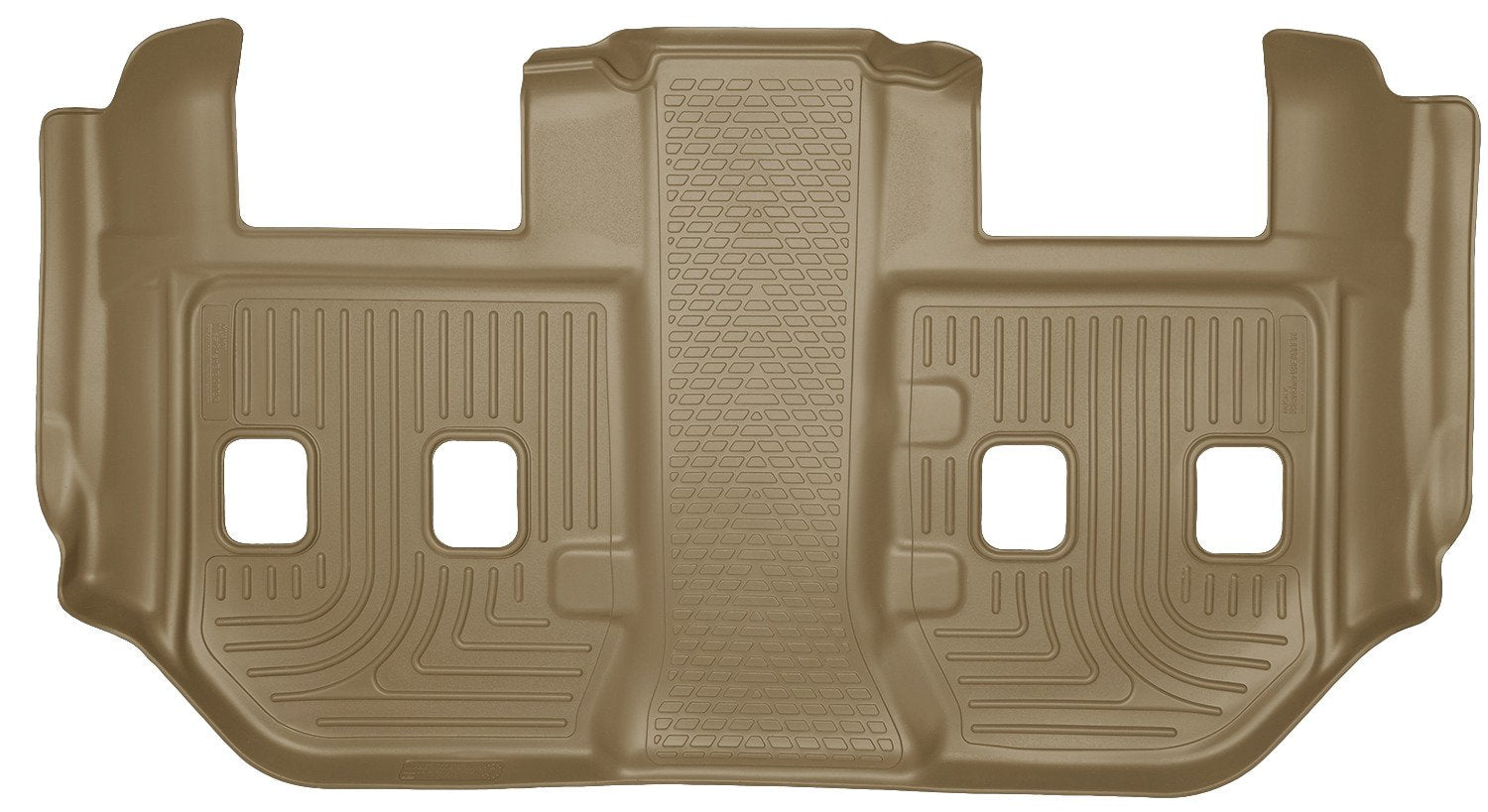 Husky Liners Floor Mats Weatherbeater | Fits 2015-2020 Cadillac Escalade ESV; Chevrolet Suburban; GMC Yukon XL w/2nd Row Bucket Seat | 3rd Row, 1-pc Tan - 19283