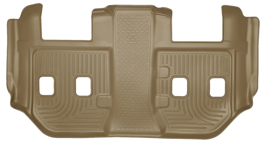 Husky Liners Floor Mats Weatherbeater | Fits 2015-2020 Cadillac Escalade ESV; Chevrolet Suburban; GMC Yukon XL w/2nd Row Bucket Seat | 3rd Row, 1-pc Tan - 19283