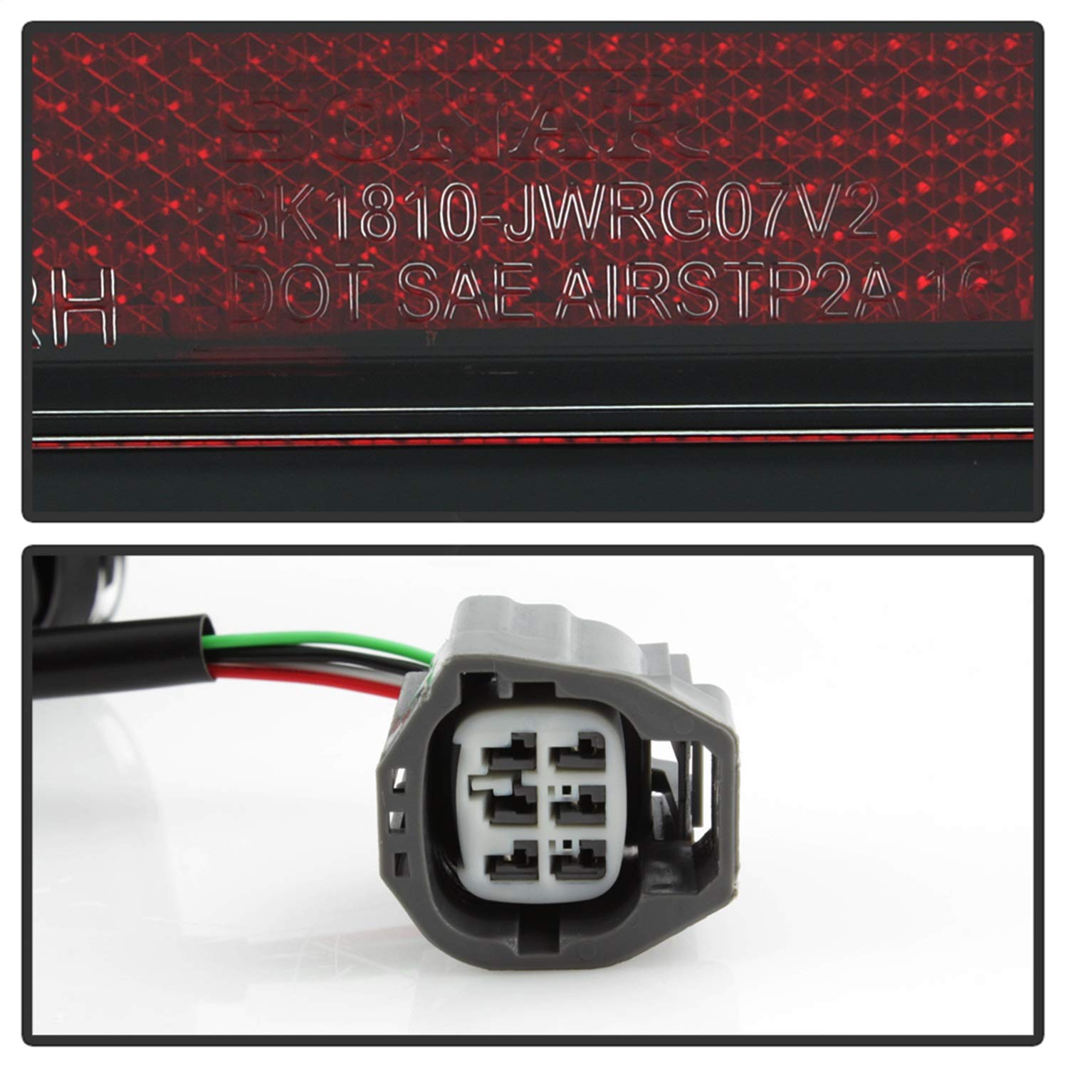 Jeep Wrangler (JK JKU) Spyder 5084774 07-18 Version 2 Light Bar Sequential Turn Signal LED Tail Lights - Black