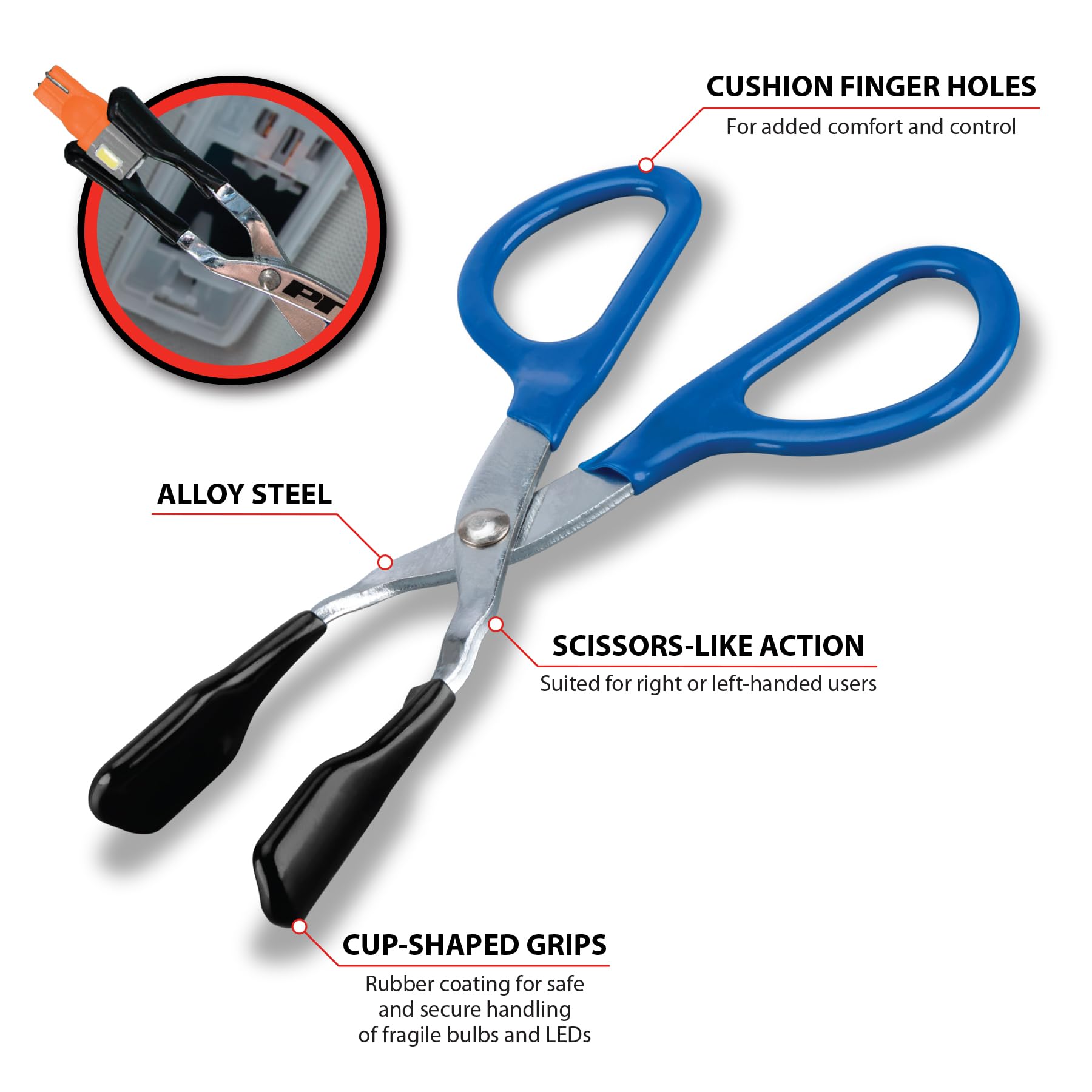 Mini Bulb and LED Lamp Tool Performance Tool W86563 with Rubber-Coated Grips and Alloy Steel Body for Safe and Secure Handling of Fragile Bulbs