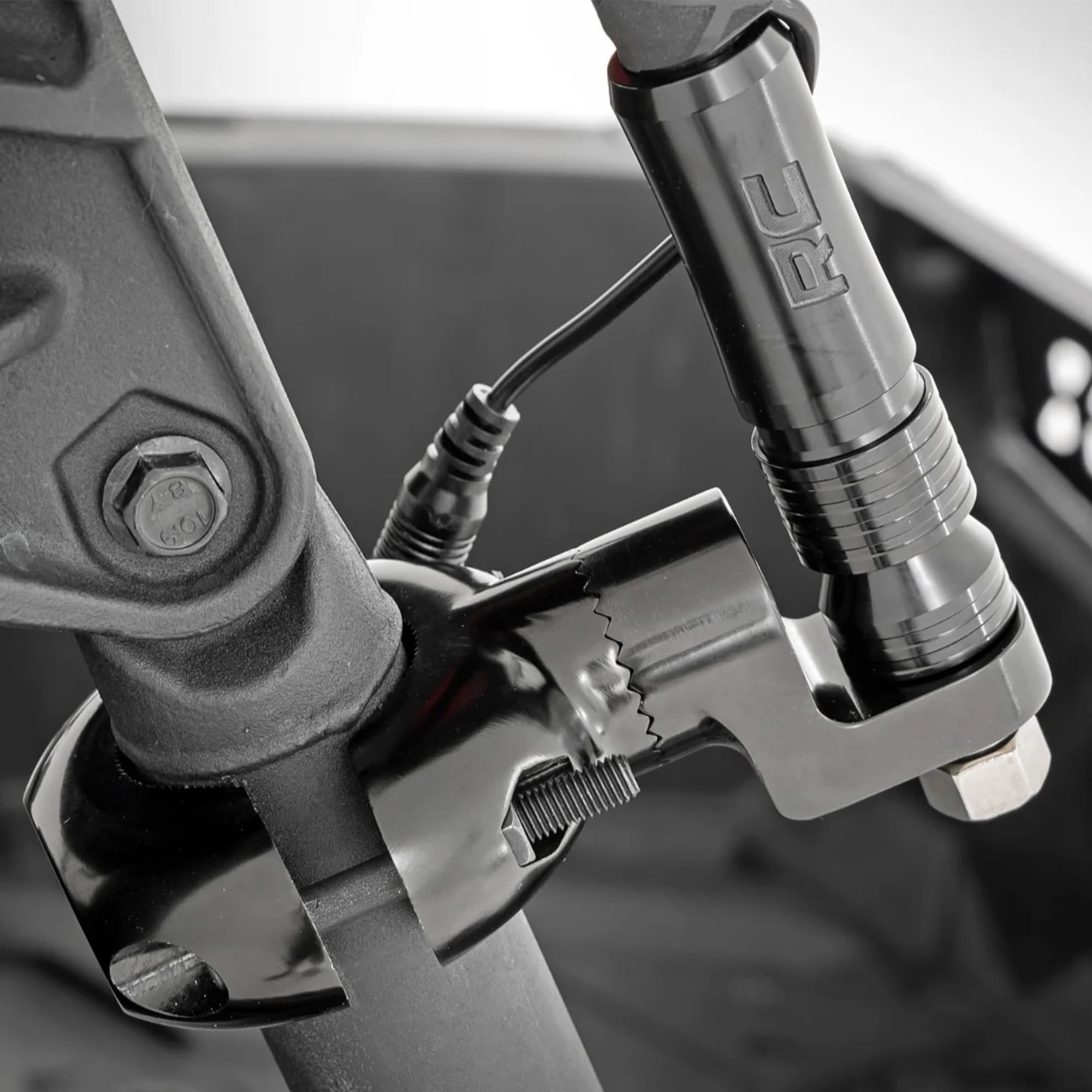 Rough Country LED Whip Light and Universal Flag Mounting Bracket - Fits 1.25" - 2" Roll Bars, 360 Degree Adjustable Aluminum Mount