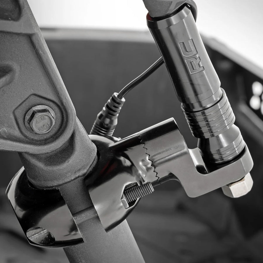 Rough Country LED Whip Light and Universal Flag Mounting Bracket - Fits 1.25" - 2" Roll Bars, 360 Degree Adjustable Aluminum Mount