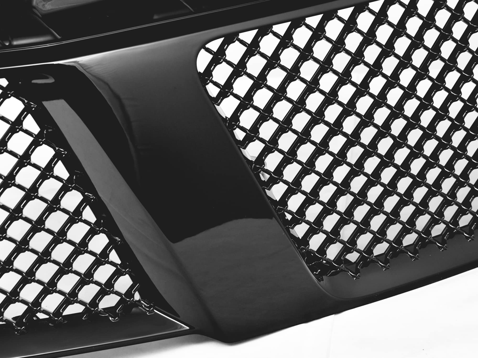 7149960 Armordillo USA Mesh Front Hood Grille - Gloss Black Fits 2004-2007 Nissan Titan