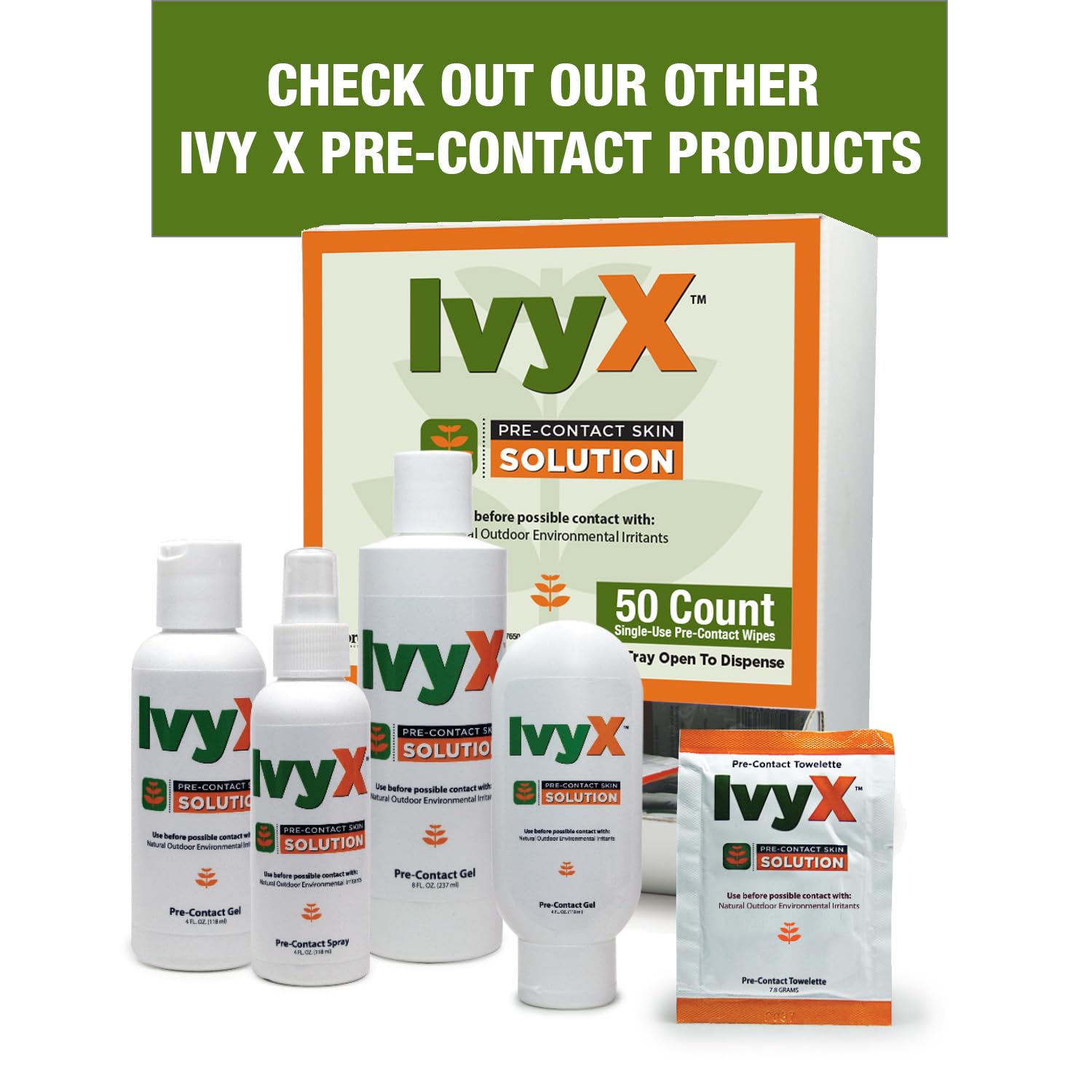 Ivy X CoreTex Pre-Contact Poison Ivy Wipes - Pack of 25 Single-Use Barrier Wipes to Help Prevent Itchy Rashes - Also Works on Poison Oak & Sumac Oils - Quick Dry & Chalk-Free Formula