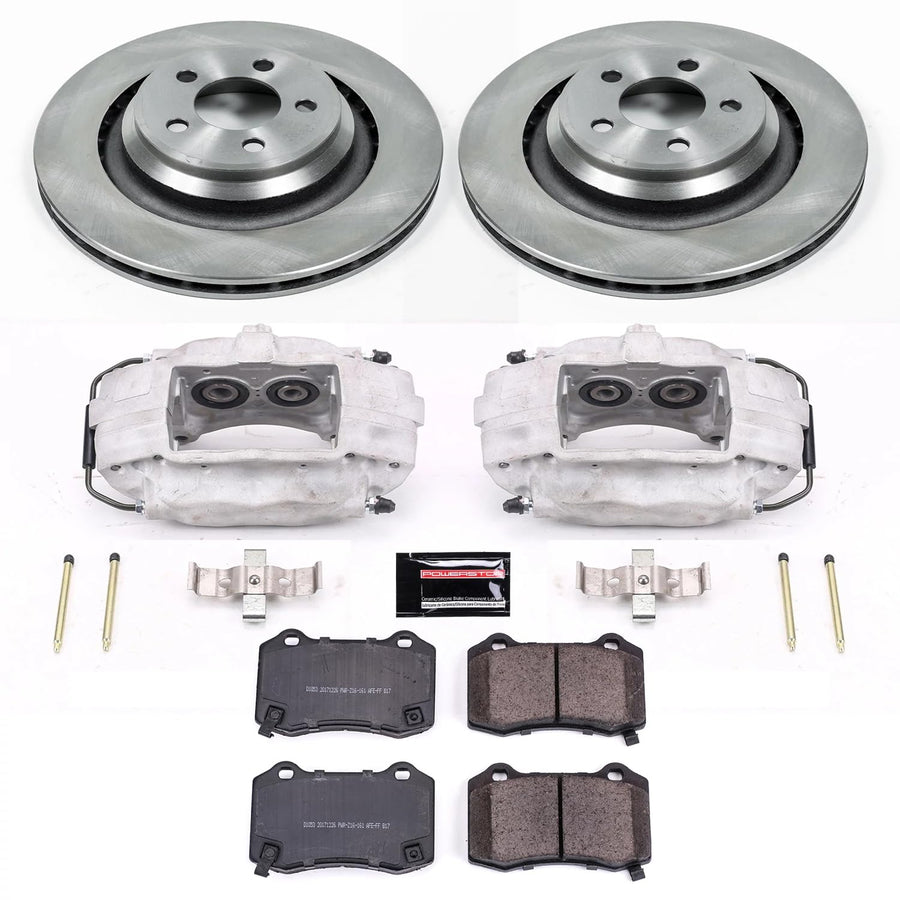 Power Stop KCOE4583 Replacement Autospeciality Rear Caliper Kit- OE Rotors, Ceramic Brake Pads, Calipers For 300, 300, Challenger, Charger, Charger, Magnum [Model Specific]