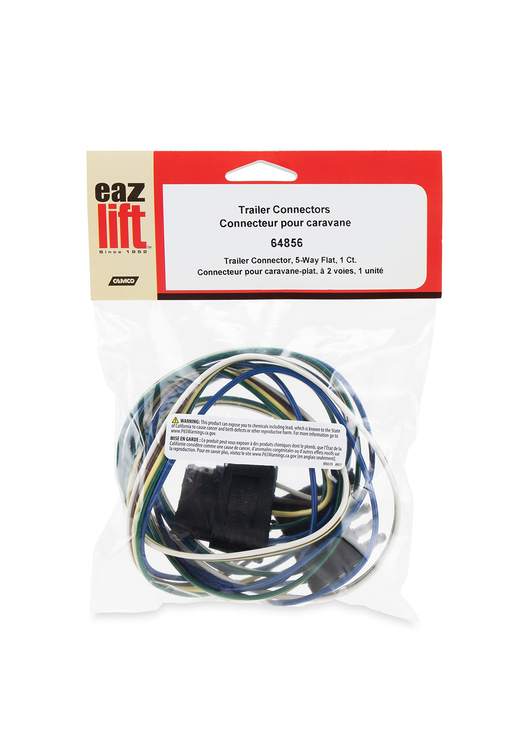 5-Way Eaz-Lift Flat Trailer Wire Extension | 18-Gauge Wires Measure 60-inches Long | (64856)