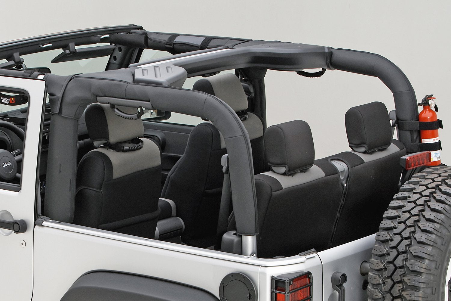 Rugged Ridge JK Roll Bar Cover for Jeep Wrangler | 13613.06 | Fits 2007-2018 Jeep Wrangler