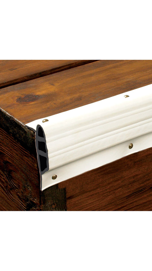 Medium Edge Gard TAYLOR MADE PRODUCTS Dock Edging Bumper, White 3-1/2" x 1-1/2" x 10' Coil Roll, Heavy-Duty Double-Molded Profile, Protects Boats and Docks - 46096