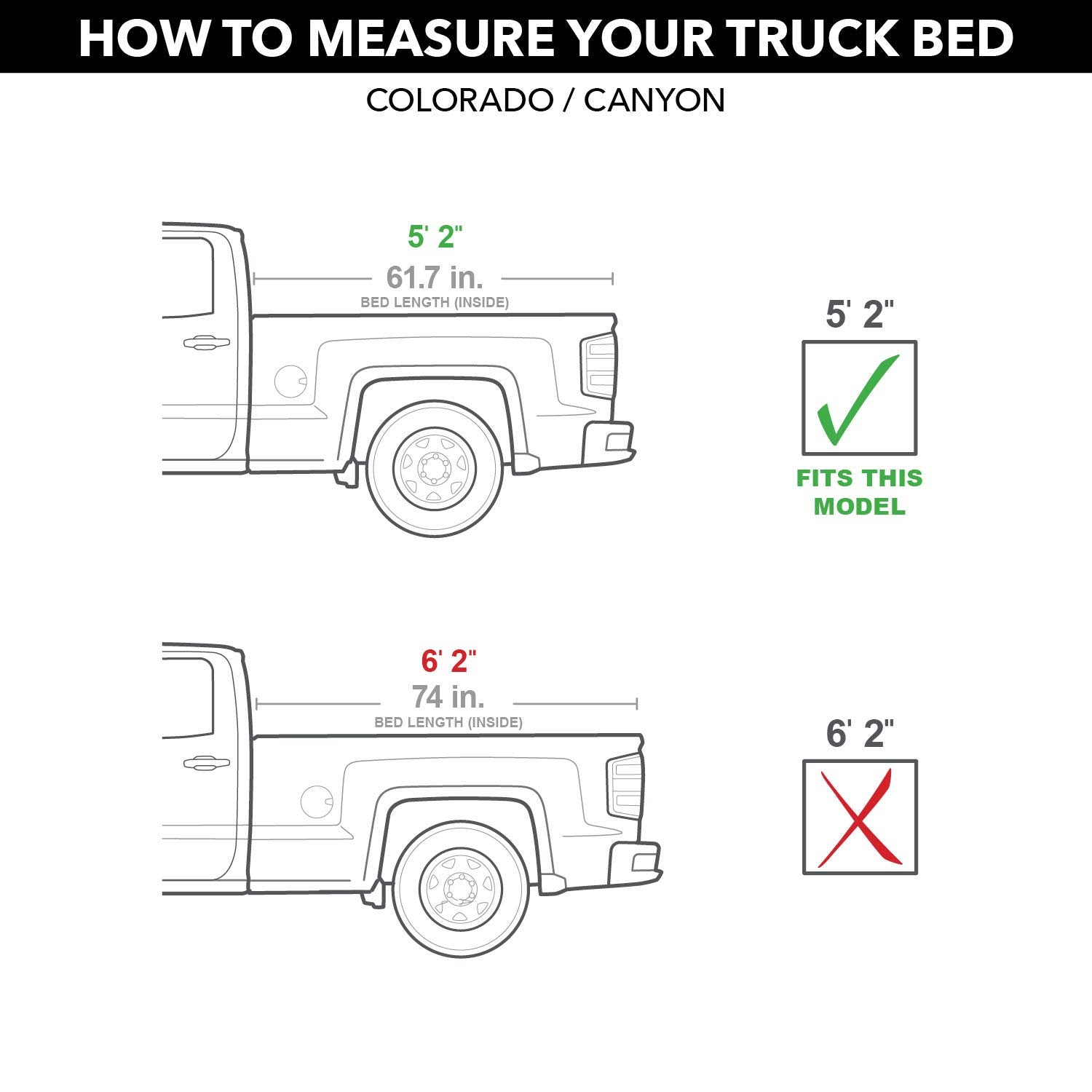 Extang RealTruck Trifecta e-Series Soft Folding Truck Bed Tonneau Cover | 77352 | Fits 2023-2025 Chevy/GMC Colorado/Canyon 5' 2" Bed (62")