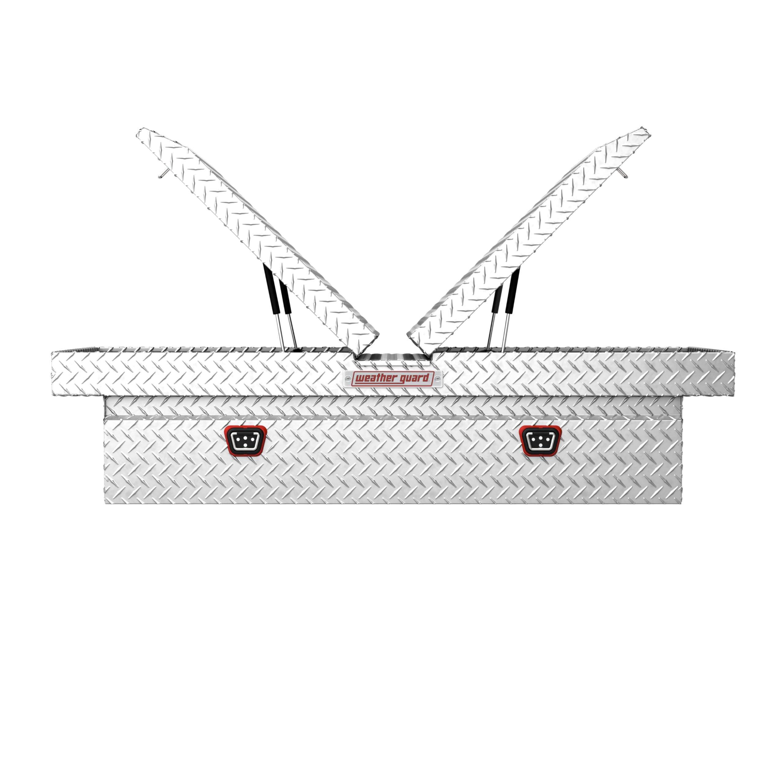 114-0-04 Weather Guard Extra-Wide Aluminum Crossover Gull Wing Truck Tool Box, Fits Full Size Trucks, 15.3 cu ft Storage Capacity (Clear)