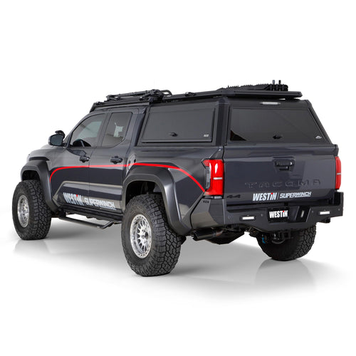 EXP Truck Cap Westin 16-12785 with Solid Front Glass fits 2024-2026 Tacoma 5' Bed Matte Black