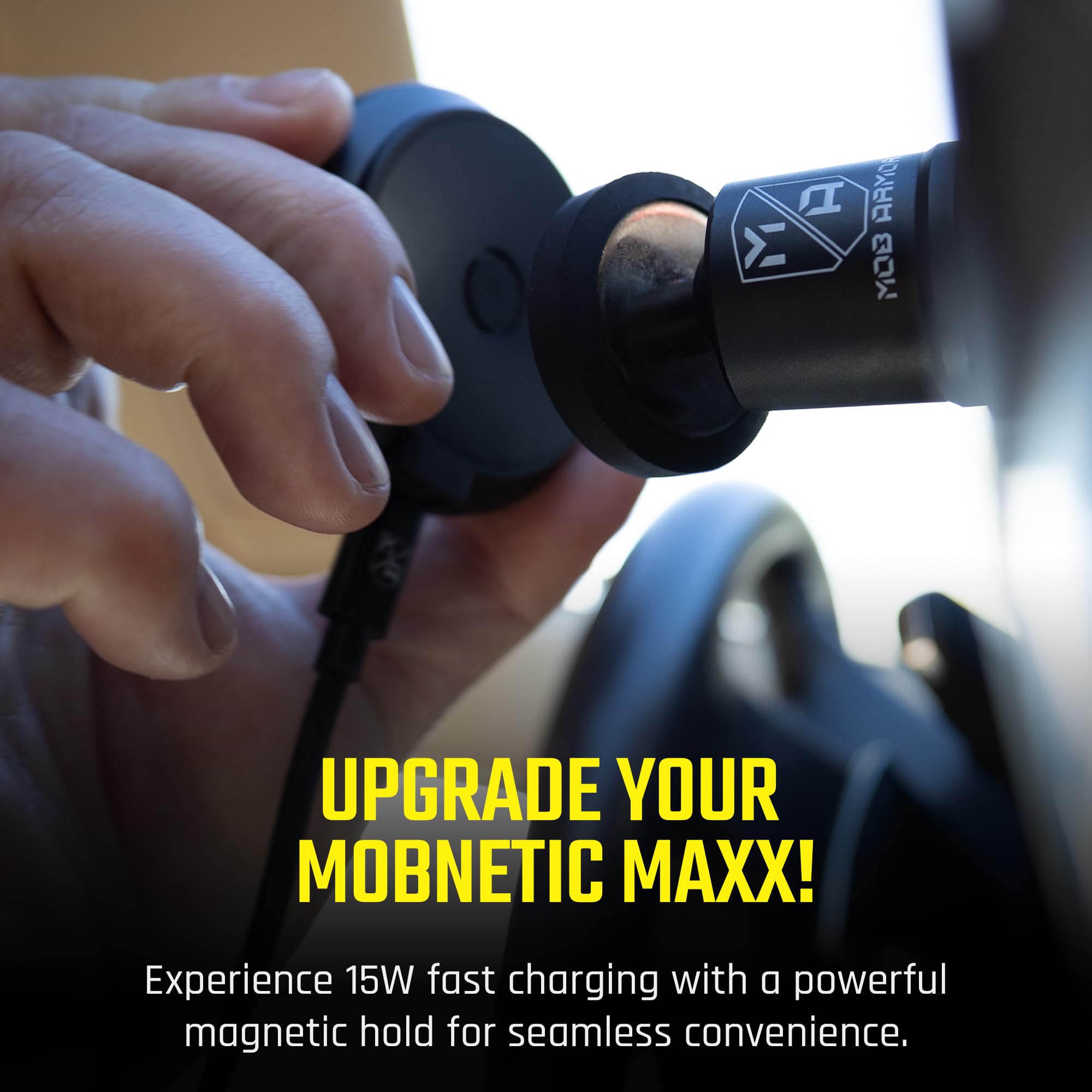 Mob Armor Magnetic Flex Wireless Charger - Phone Charger for Car, Wireless Charging Station for iPhone & Android - Christmas, White Elephant for Men, Dad, Boyfriend & Husband