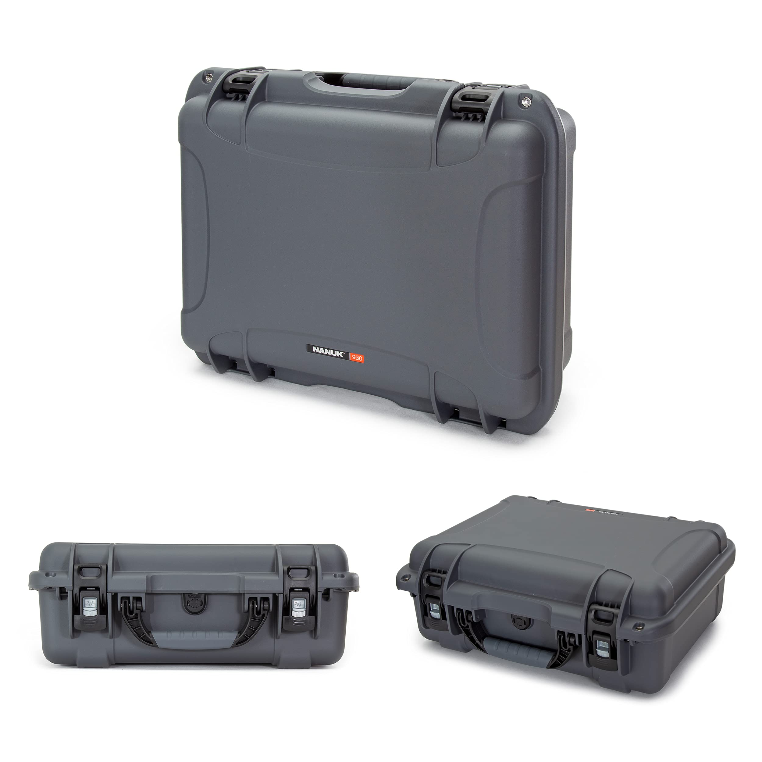 Nanuk 930 Large Series Lightweight NK-7 Resin Waterproof Protective Case with Padded Dividers, Graphite