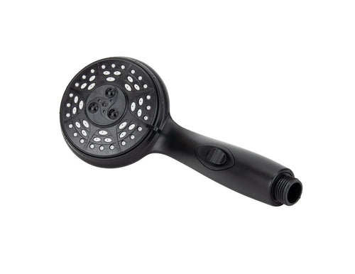 Shower Head Camco RV/Marine | Features Convenient On/Off Switch for Water Efficient Showers | 5 Spray Patterns | Black (43743)