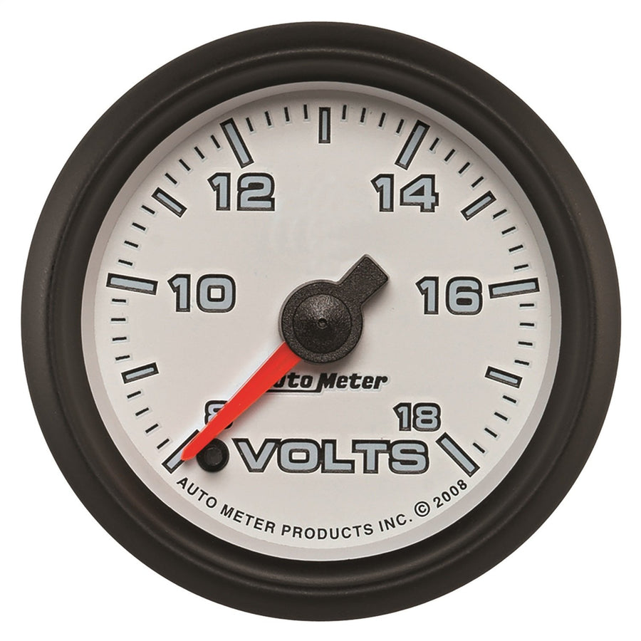 Gauge AUTO METER 19592 Voltmeter (Pro-Cycle 2 1/16", 18V, Digital Stepper Motor, White, Pro-Cycle)