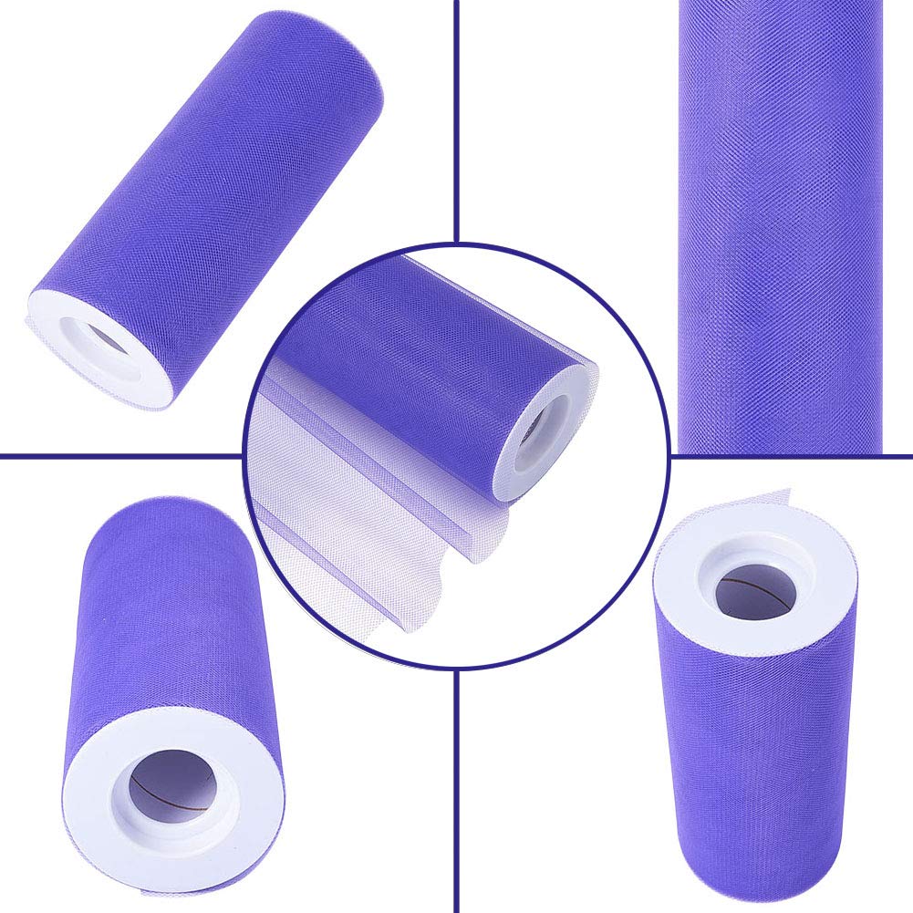 50 Yards JEWELEADER Glitter Tulle Rolls 6" Wide Organza Netting Fabric Spool Ribbon Gold and Silver for Wedding Party Christmas Decoration Making Table Tutu Skirt Chair Sashes Bow 25 Yards Each Roll
