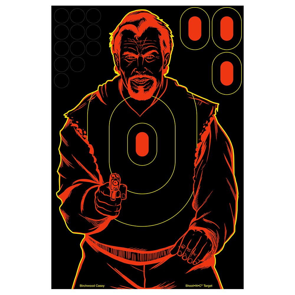 Shoot-N-C Birchwood Casey Bad Guy Target - 100 Count