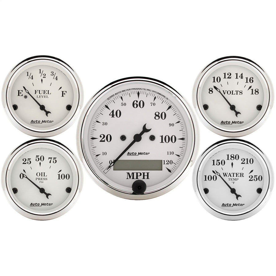 Auto Meter Old Tyme 1602 White Street Rod Kit