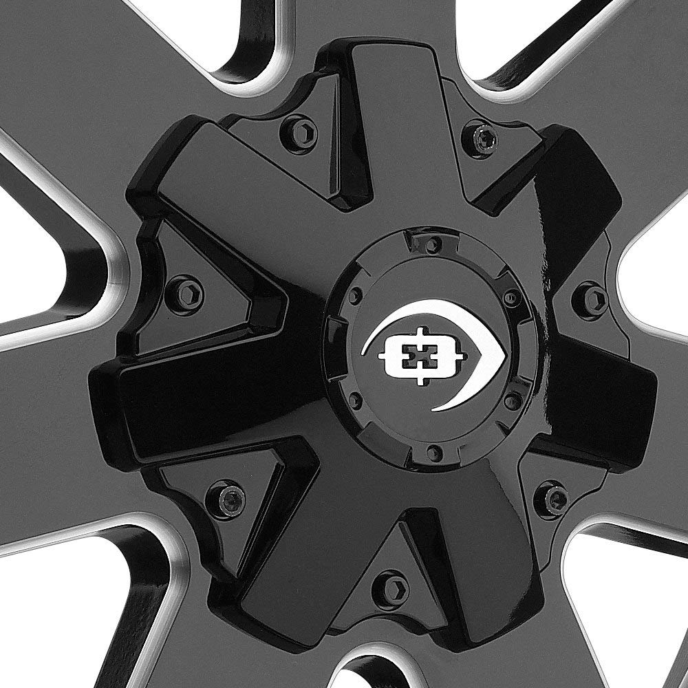 17x9 Vision 411 Arc Black/Milled Wheel Rim +12mm 8x6.5" Inch 17"