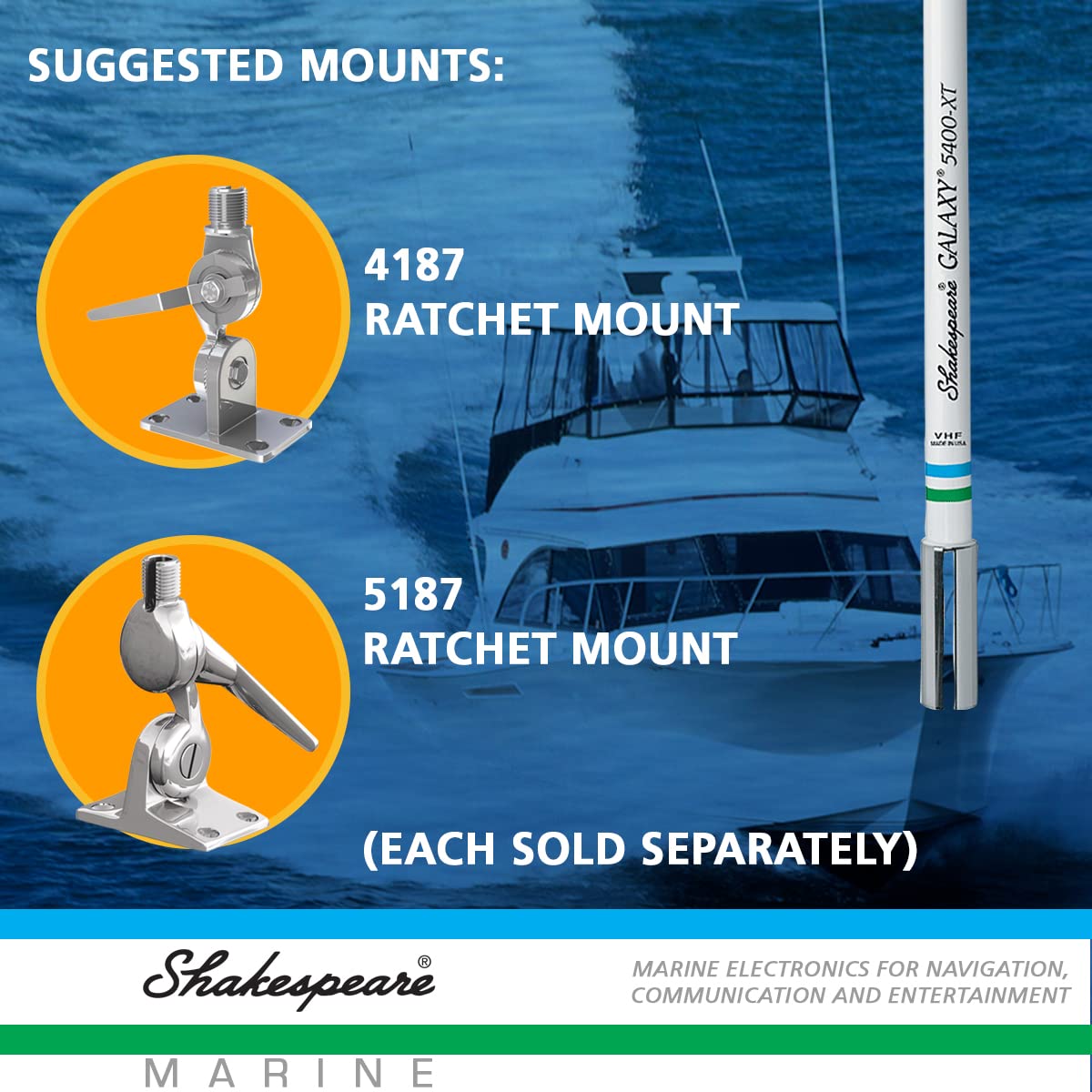 Galaxy Shakespeare 5400-XT 4' VHF Antenna - 3dB Gain
