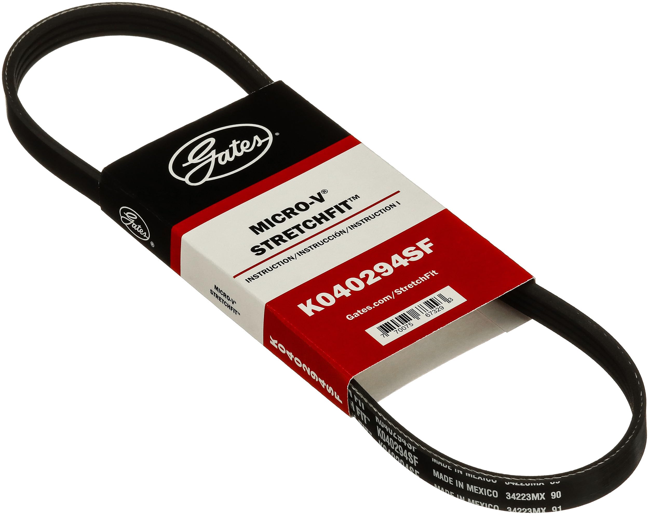 K040294SF Gates Stretch Fit Micro-V Serpentine Drive Belt