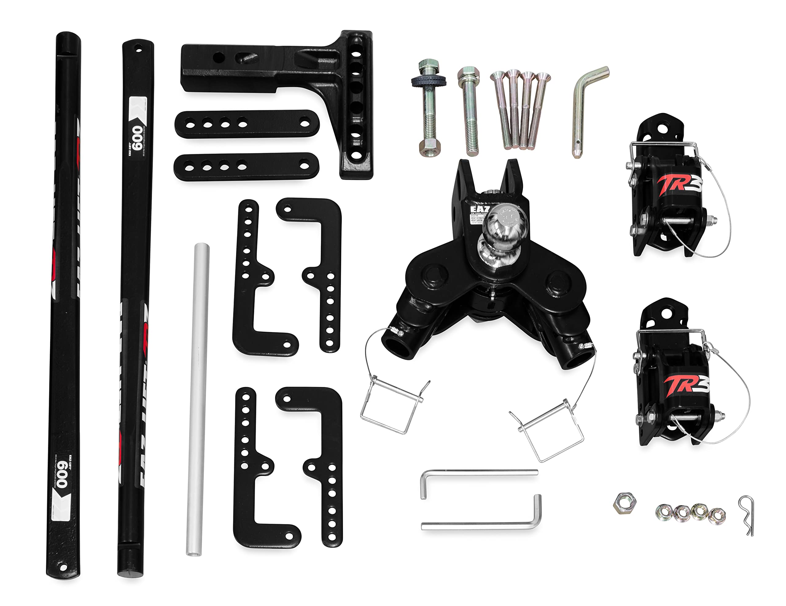 Eaz-Lift Camco TR3 600lb Weight Distribution Hitch Kit - Features 800lb Max Tongue Weight Rating, Pre-Installed 2-5/16-inch Hitch Ball, and Adjustable Sway Control - (48901)